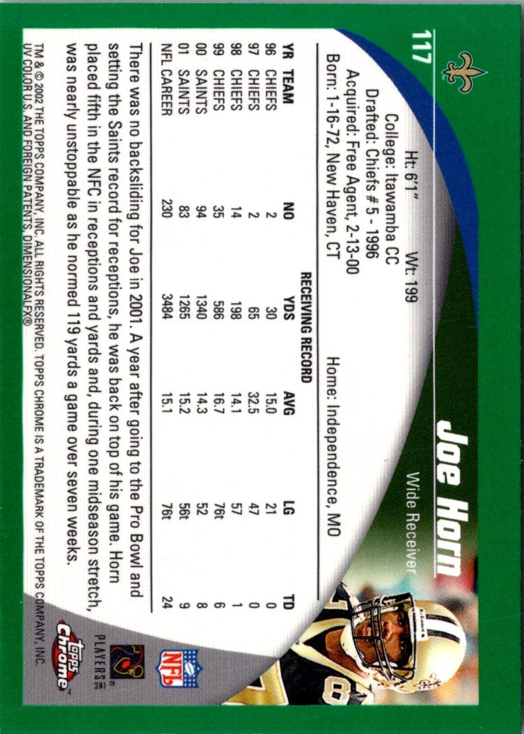 2002 Topps Chrome Joe Horn