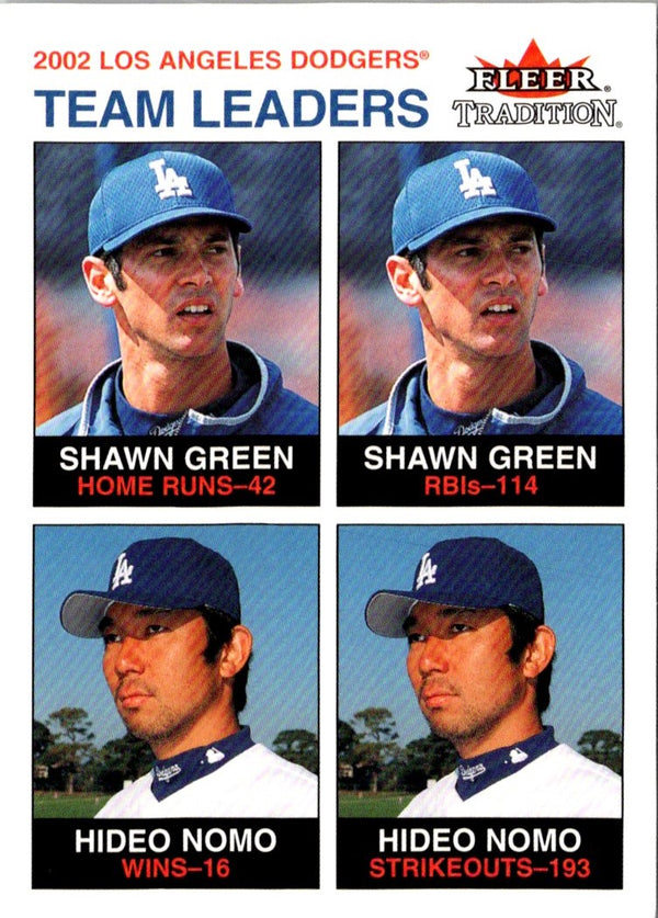 2003 Fleer Tradition Shawn Green/Hideo Nomo #15