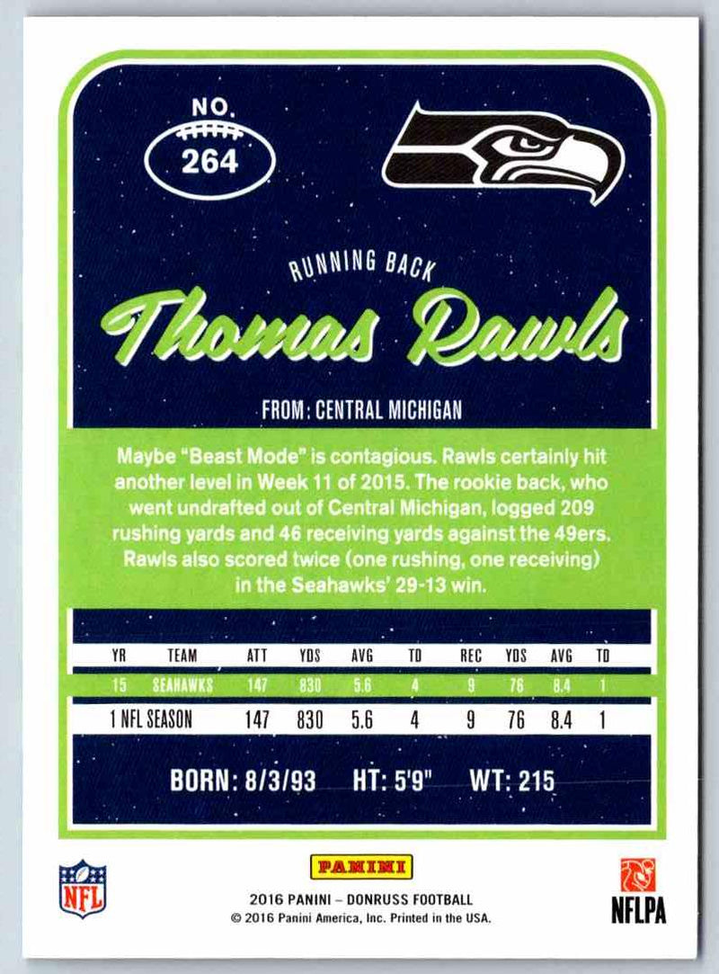 2016 Donruss Thomas Rawls