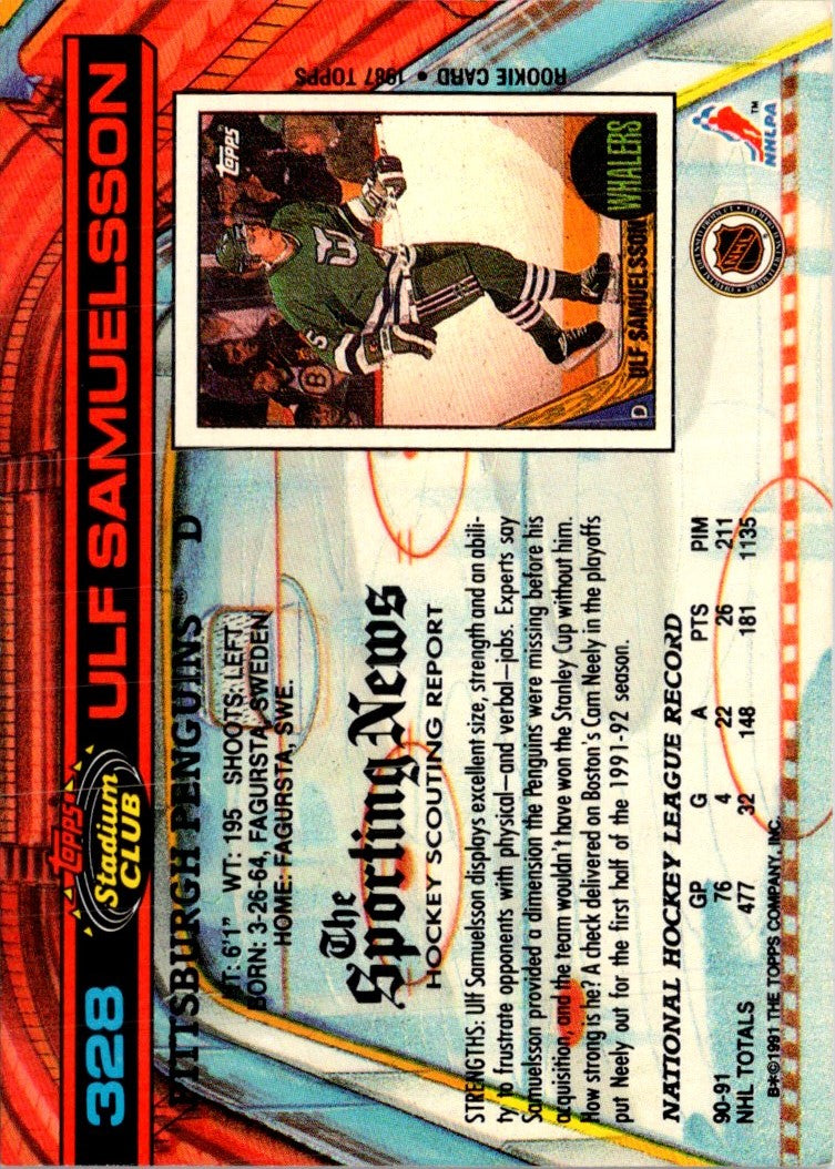 1991 Stadium Club Ulf Samuelsson