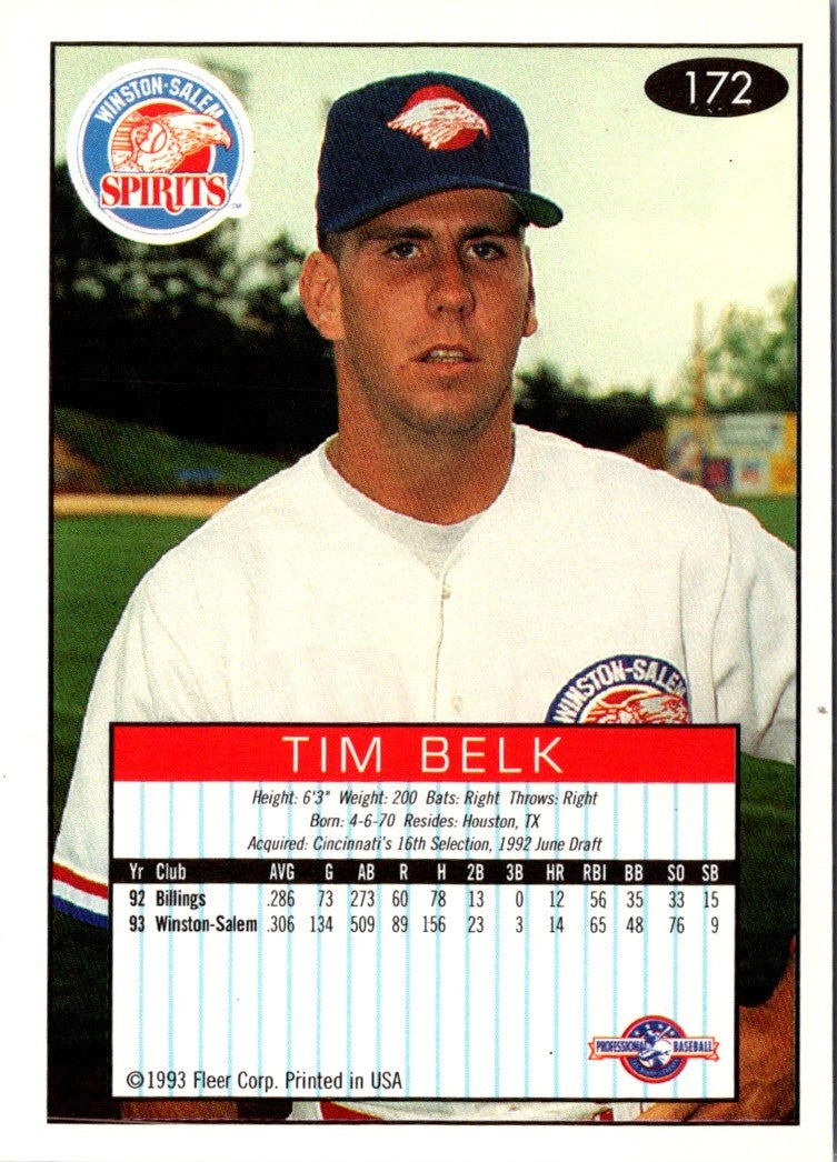 1993 Fleer Excel Tim Belk