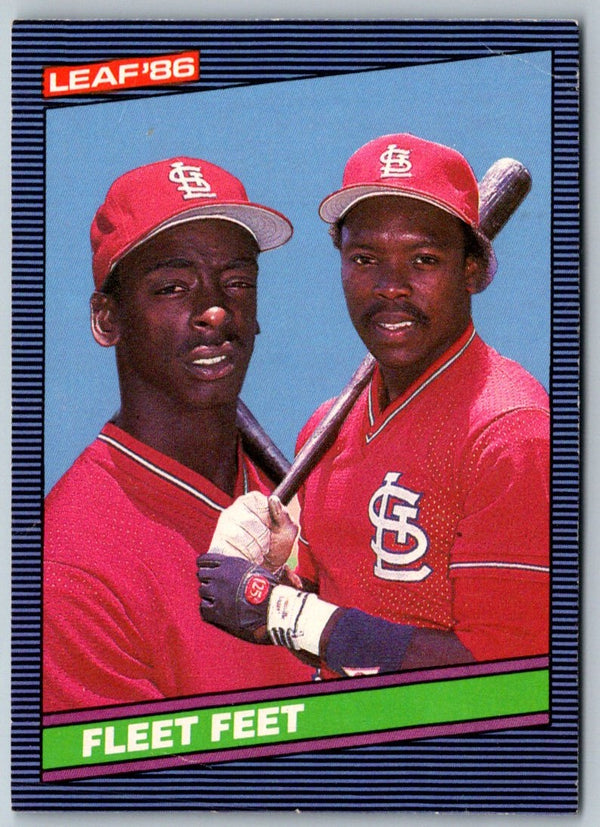 1986 Leaf Fleet Feet (Willie McGee/Vince Coleman) #225