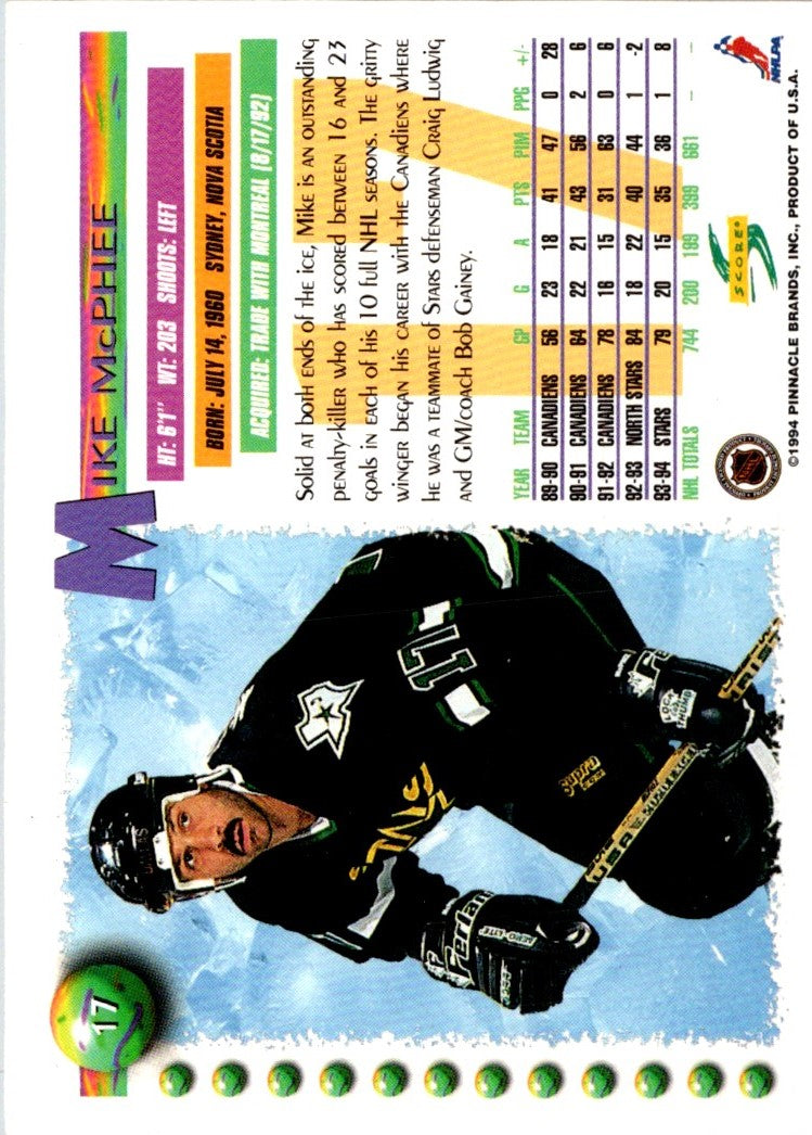 1994 Score Mike McPhee