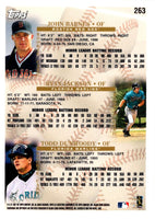 1998 Topps John Barnes/Ryan Jackson/Todd Dunwoody #263 Rookie