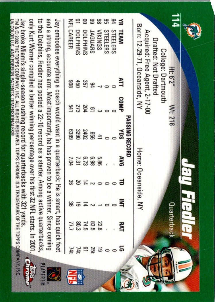 2002 Topps Chrome Jay Fiedler
