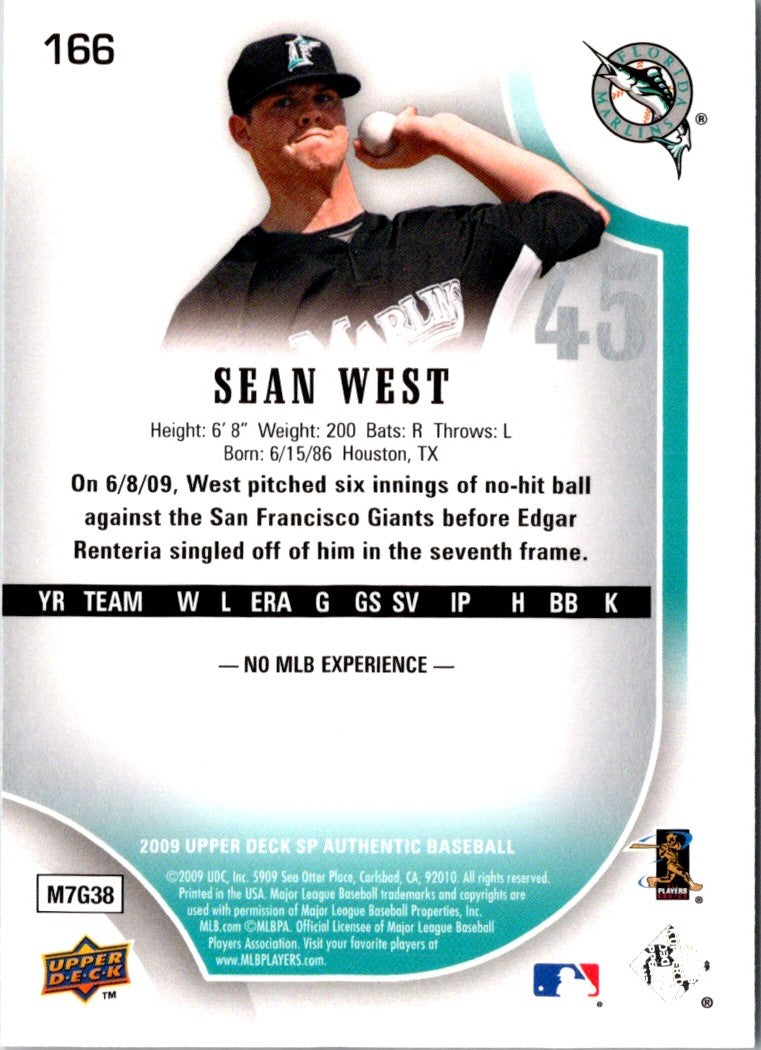 2009 SP Authentic Sean West