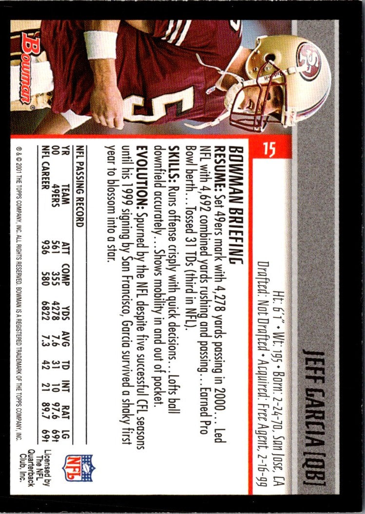 2001 Bowman Jeff Garcia