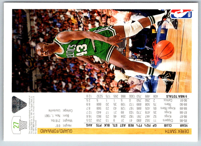 1991 Upper Deck Derek Smith