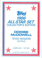 1986 Topps Glossy Oddibe McDowell #1
