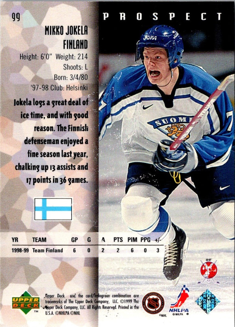 1998 Upper Deck Black Diamond Mikko Jokela