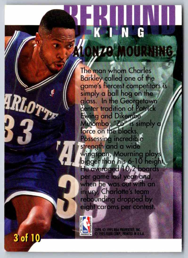 1995 Fleer Ultra Alonzo Mourning