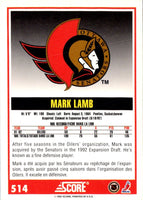 1992 Score Mark Lamb #514