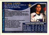 1997 Bowman CHL Greg Leeb #94