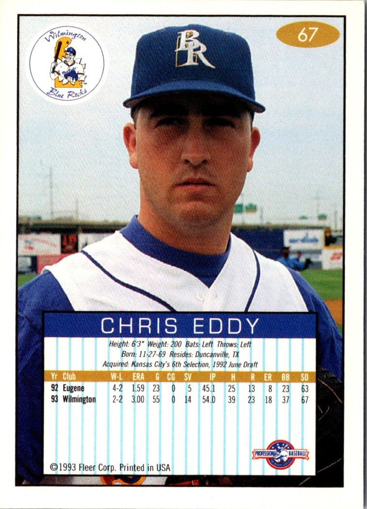 1993 Fleer Excel Chris Eddy