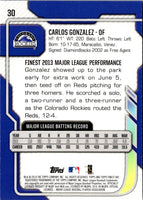 2014 Finest Carlos Gonzalez #30
