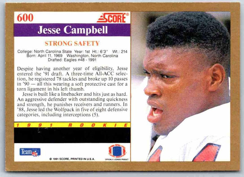 1991 Score Jesse Campbell