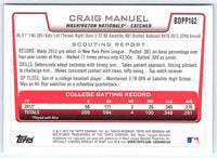 2012 Bowman Craig Manuel #BDPP162