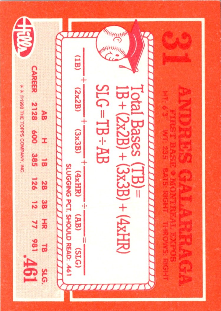 1989 Hills Andres Galarraga
