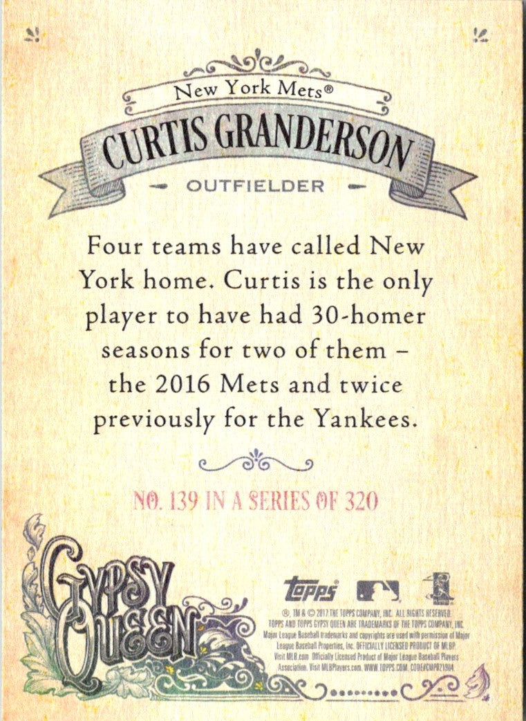 2017 Topps Gypsy Queen Curtis Granderson