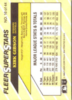 1989 Fleer SuperStars Kirk Gibson #16