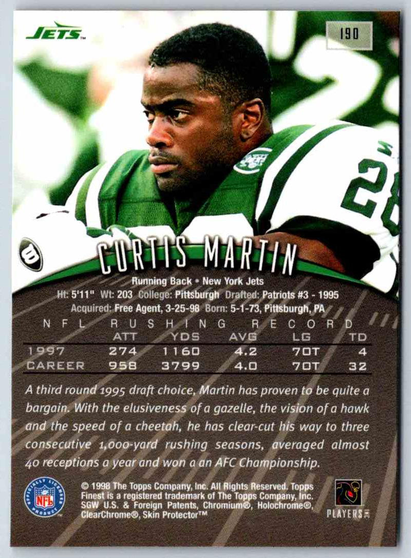 1998 Topps Finest Football Curtis Martin