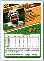 1993 Topps Clyde Simmons #304