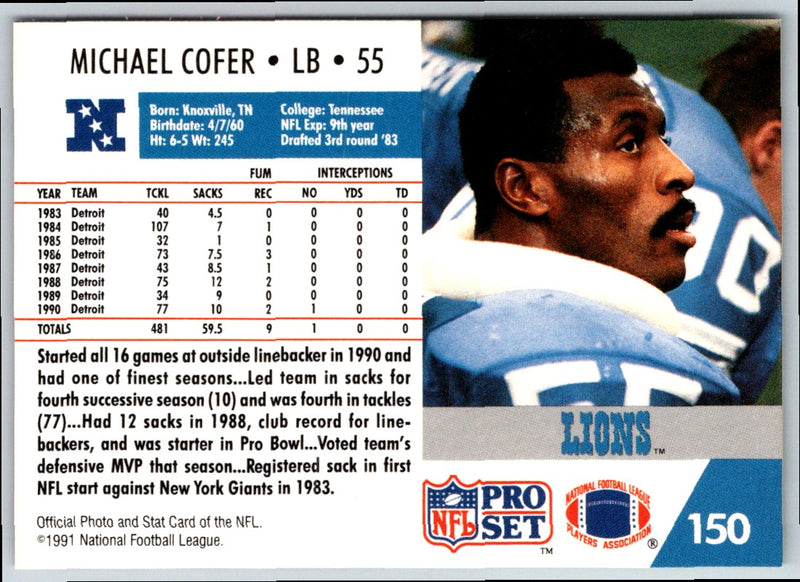 1991 Pro Set Michael Cofer