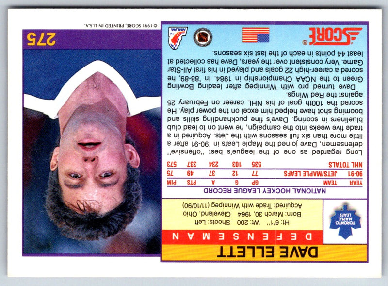 1991 Score American Dave Ellett