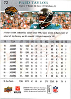 2008 Upper Deck First Edition Fred Taylor #72