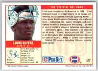 1989 Pro Set Louis Oliver #501 Rookie