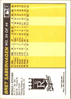 1987 Fleer Award Winners Bret Saberhagen #34