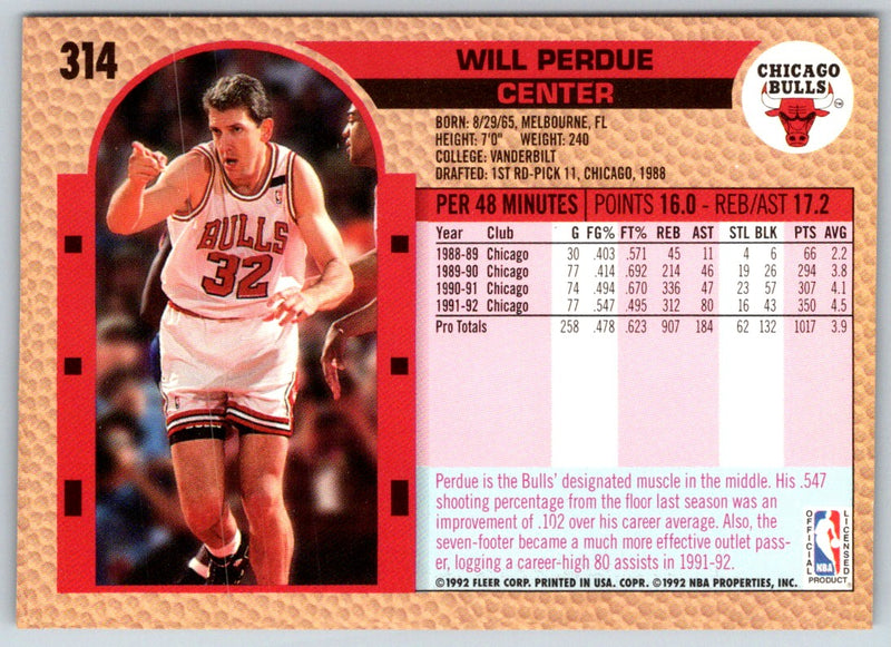 1992 Fleer Will Perdue