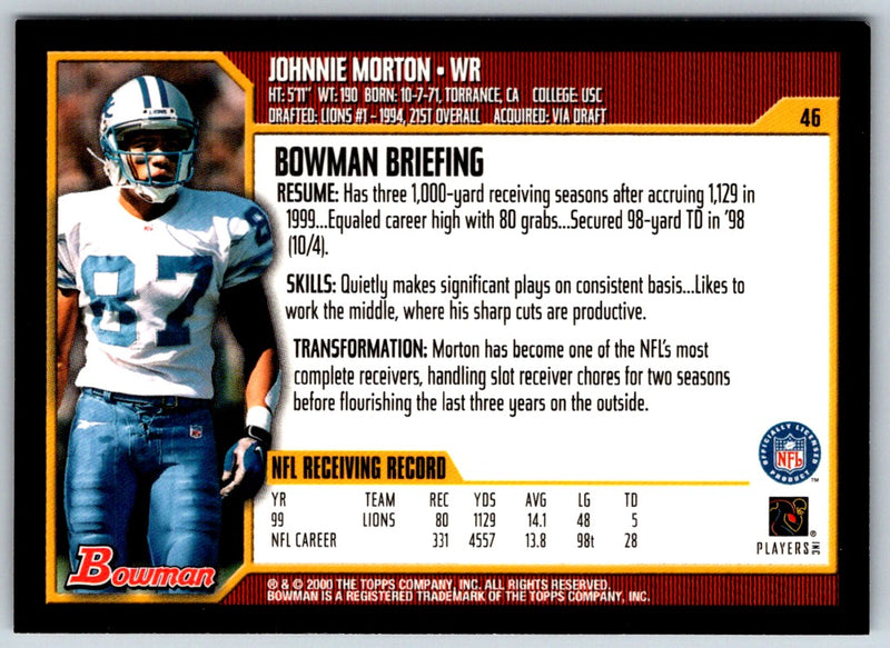 2000 Bowman Johnnie Morton