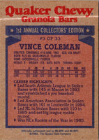 1986 Topps Quaker Granola Vince Coleman #3