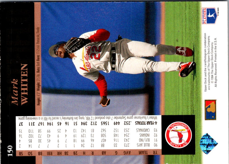 1994 upper deck Whiten Mark #