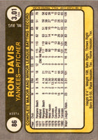 1981 Fleer Ron Davis #86