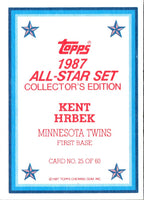 1987 Topps Glossy Kent Hrbek #25