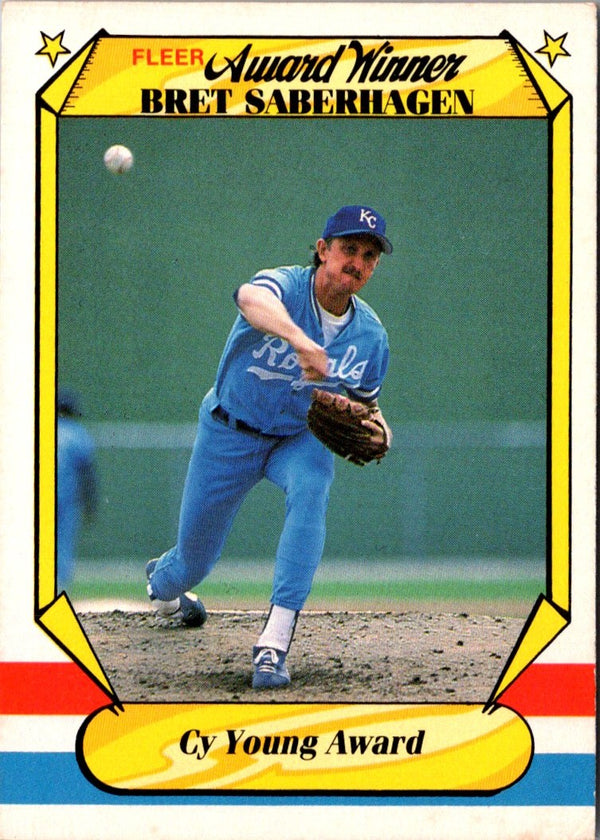 1987 Fleer Award Winners Bret Saberhagen #34