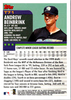 2000 Topps Traded & Rookies Andrew Beinbrink #T71 Rookie