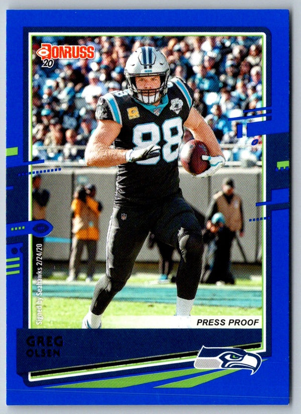 2020 Donruss Press Proof Yellow Greg Olsen #52