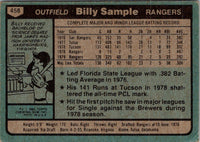 1980 Topps Billy Sample #458