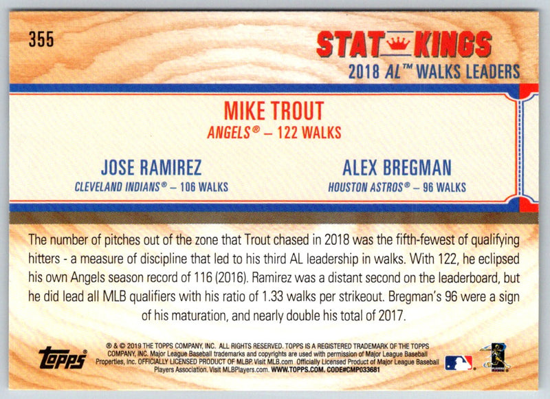 2019 Topps Big League Mike Trout/Jose Ramirez/Alex Bregman