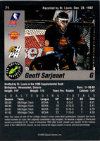 1993 Classic Pro Prospects Geoff Sarjeant #71
