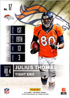 2014 Panini Contenders Julius Thomas #17
