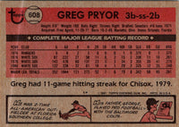 1981 Topps Greg Pryor #608