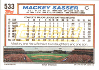 1992 Topps Mackey Sasser #533