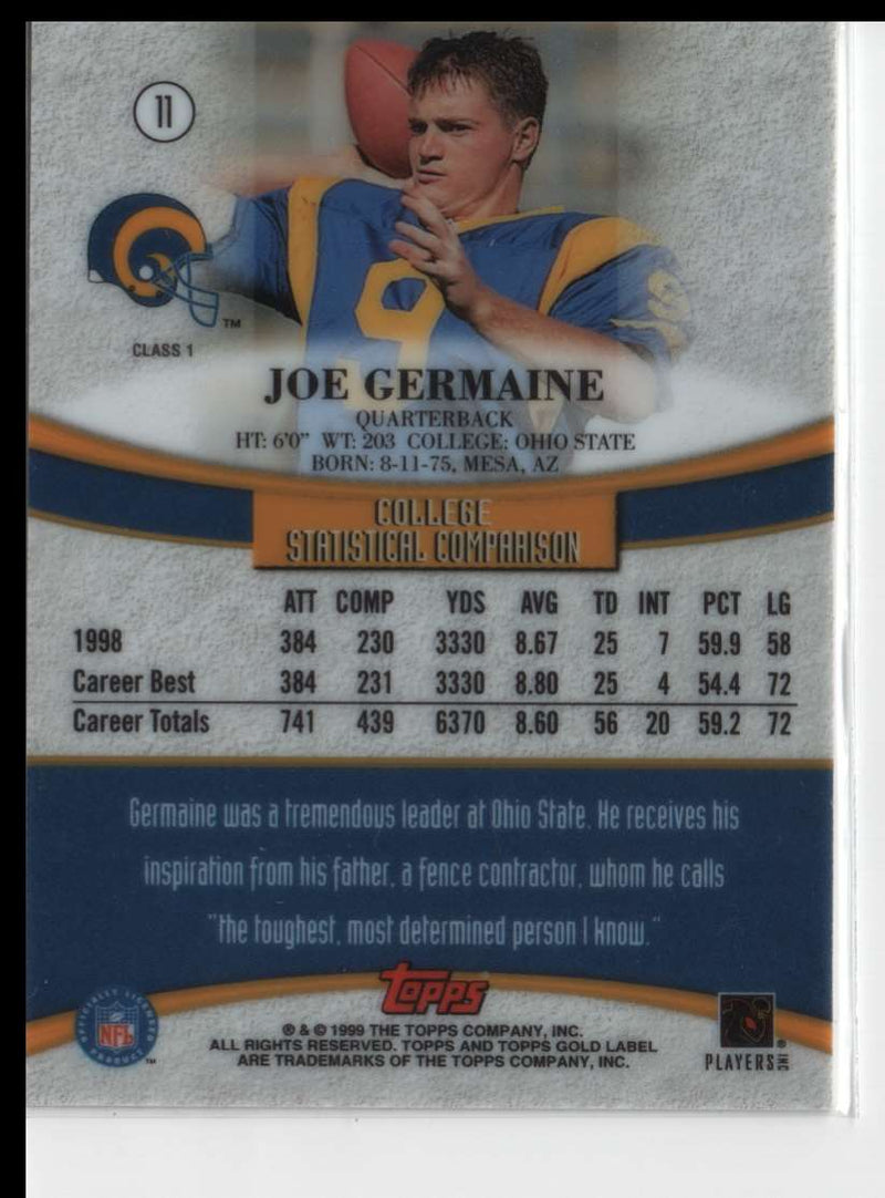 1999 Topps Gold Label Joe Germaine