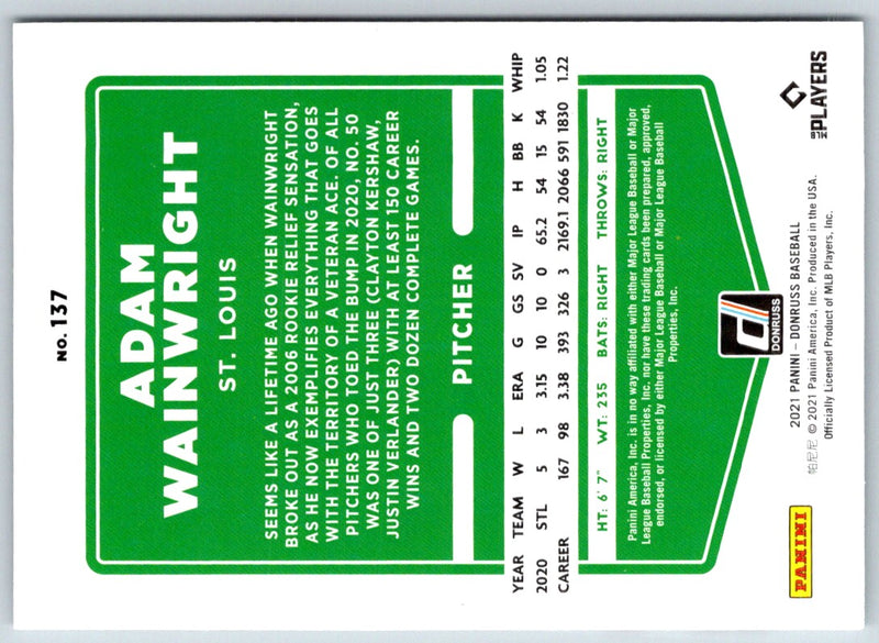 2021 Donruss Adam Wainwright