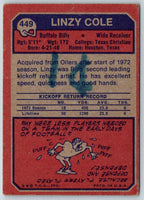 1973 Topps Linzy Cole #449 Rookie