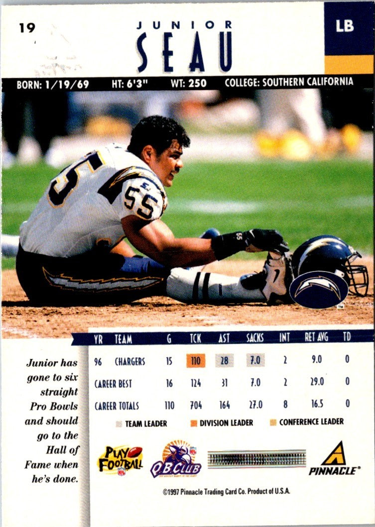 1997 Pinnacle Junior Seau